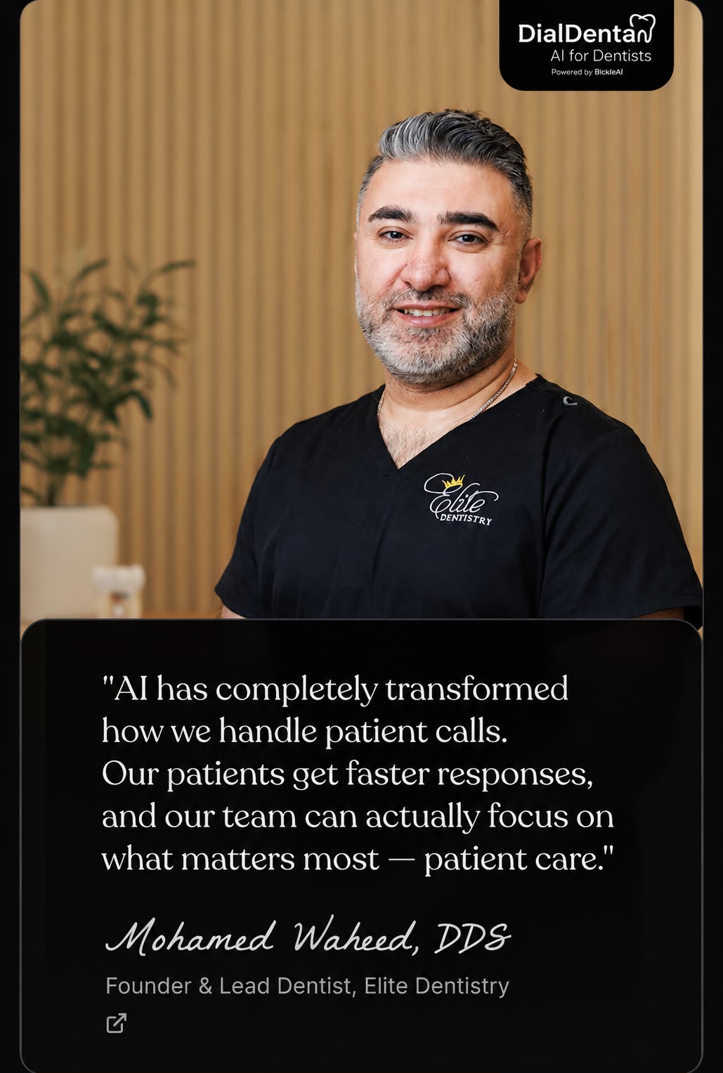 Dr. Mohamed Waheed, DDS — Collaborating Dentist & Industry Lead, Elite Dentistry